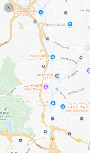 myFirst Fone M1 現在地画面